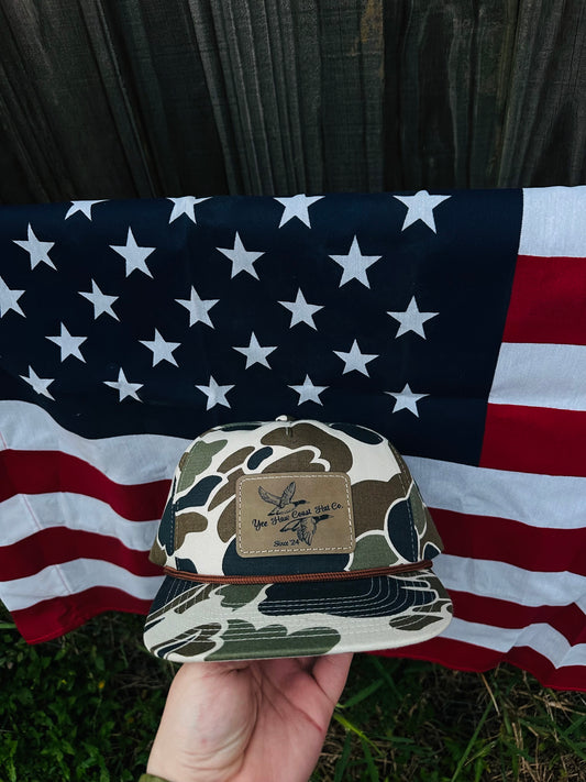 Flyin ducks’ duck camo rope hat
