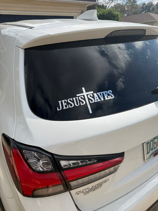 Jesus saves decal